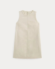 The Denim Shift Dress | Ecru